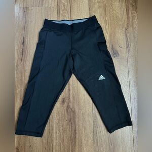 Adidas Leggings Climalite Techfit Compression Capri Workout Black Women S